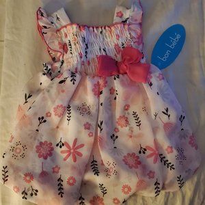 Bon Be’be’ Pretty In Pink Floral Print Bubble Romper